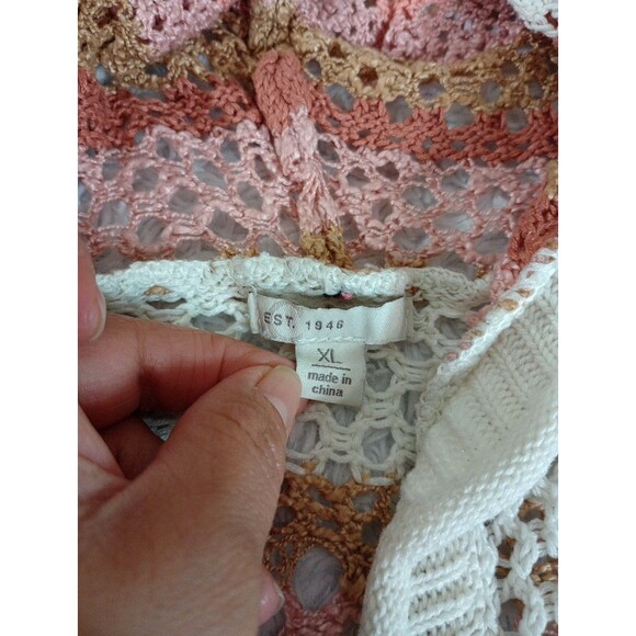 Cato Women's Cardigan Sz XL  Chunky Knit Long Sleeve Open Front With Hoodie - Picture 7 of 9